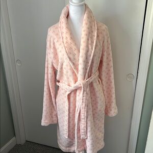 Calvin Klein Soft Pink Robe with ck Pattern